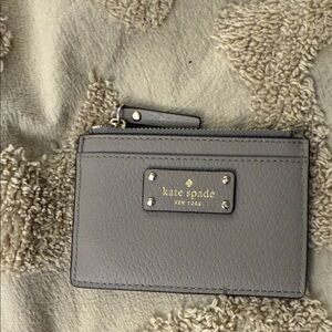 Kate Spade Elegant Gray Key & Card Holder
